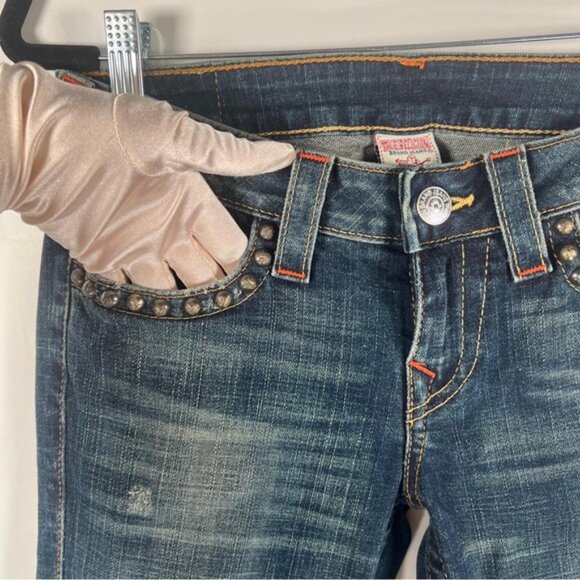 NWT‎ TRUE RELIGION USA Made 🇺🇸 DRFTR N/ JOEY WMM W/ STUDS Jeans 10503YF Sz 28 - Picture 9 of 15